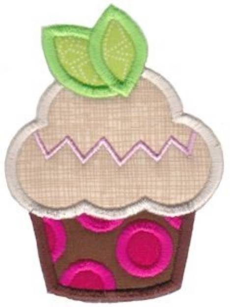 Picture of Leaf Cupcake Machine Embroidery Design
