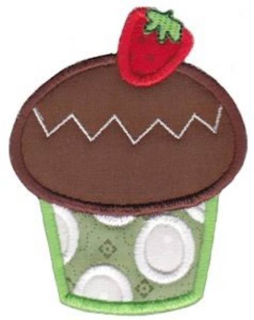 Picture of Strawberry Cupcake Machine Embroidery Design