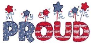 Picture of Proud America Machine Embroidery Design