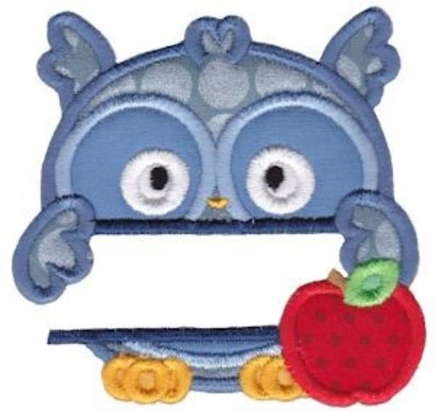 Picture of School Owl Machine Embroidery Design