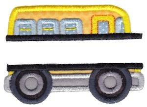 Picture of School Bus Split Machine Embroidery Design