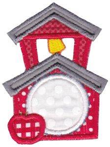 Picture of School Building Machine Embroidery Design