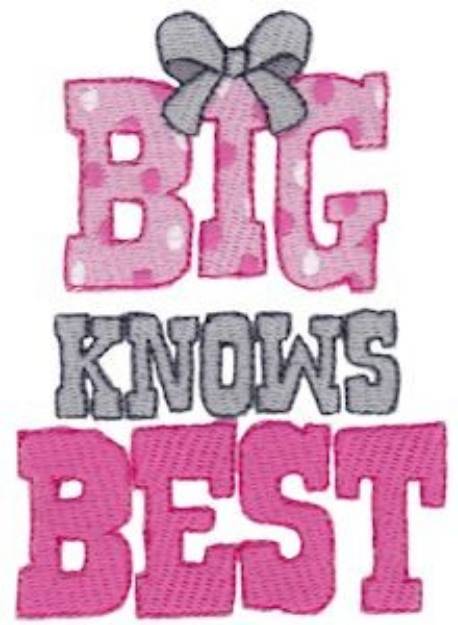 Picture of Big Knows Best Machine Embroidery Design
