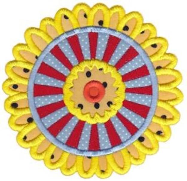 Picture of Applique Bloom Machine Embroidery Design
