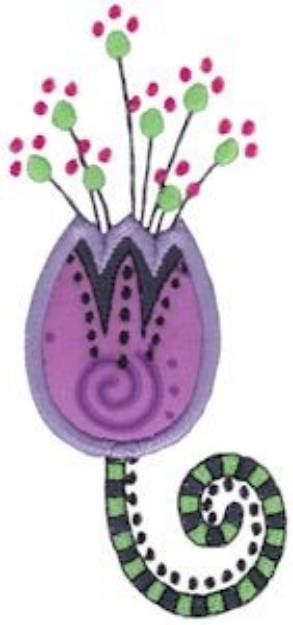 Picture of Applique Tulip Machine Embroidery Design