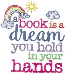 Picture of Book Is A Dream Machine Embroidery Design