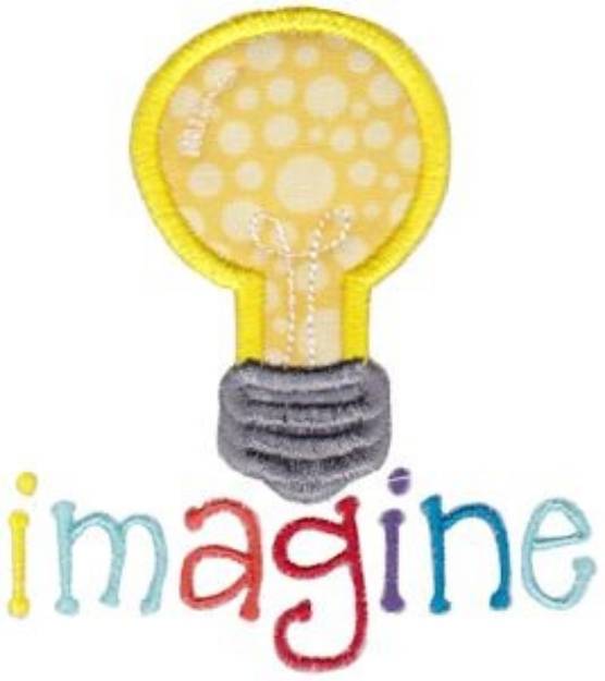 Picture of Applique Imagine Bulb Machine Embroidery Design
