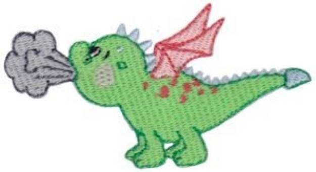 Picture of Fire Breathing Dragon Machine Embroidery Design