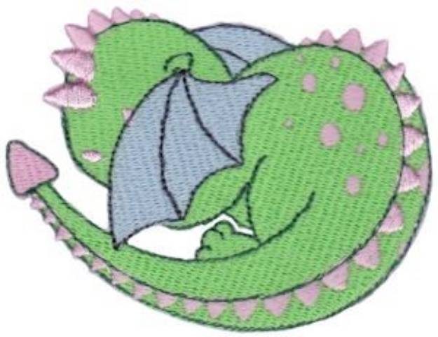 Picture of Green Dragon Machine Embroidery Design