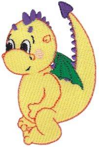 Picture of Yellow Dragon Machine Embroidery Design