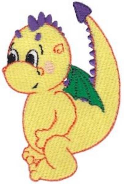 Picture of Yellow Dragon Machine Embroidery Design