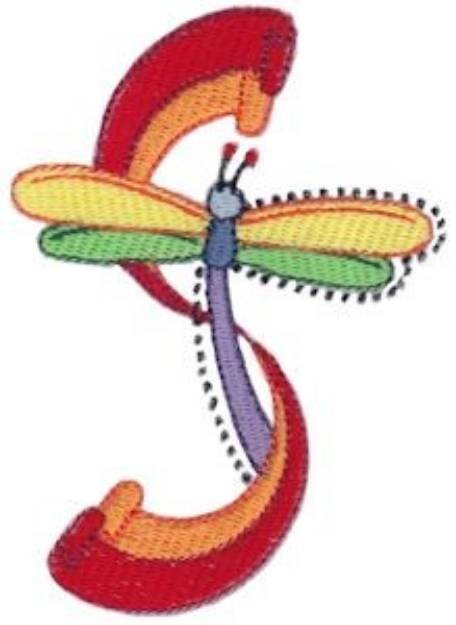 Picture of Dragonfly Curl Machine Embroidery Design
