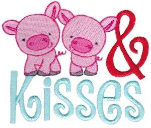 Picture of Hogs & Kisses Machine Embroidery Design