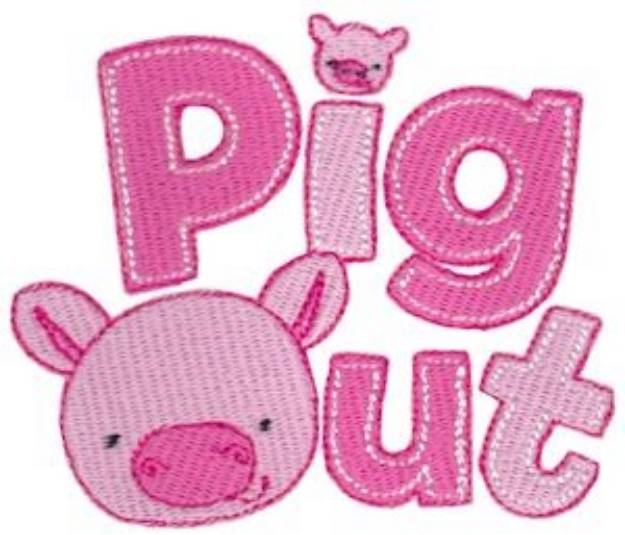 Picture of Pig Out Machine Embroidery Design