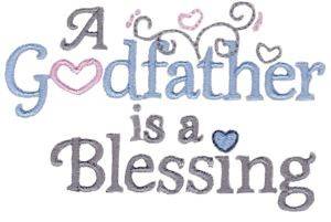 Picture of Godfather Is Blessing Machine Embroidery Design