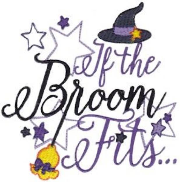Picture of If Broom Fits Machine Embroidery Design