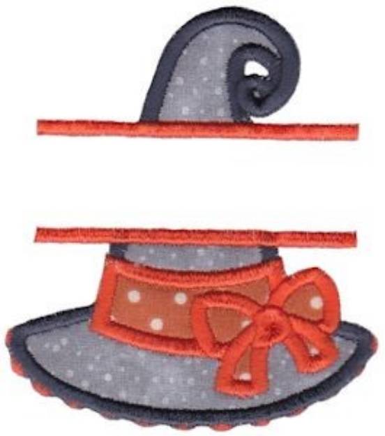 Picture of Witch Hat Split Machine Embroidery Design