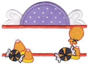 Picture of Halloween Candy Split Machine Embroidery Design