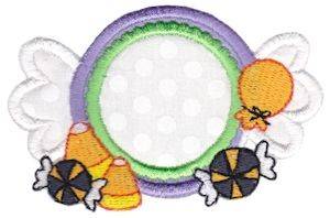 Picture of Halloween Candy Applique Machine Embroidery Design