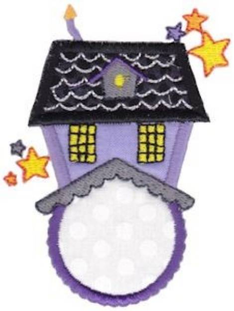 Picture of Haunted House Applique Machine Embroidery Design