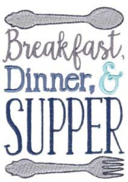 Picture of Breakfast Dinner Supper Machine Embroidery Design