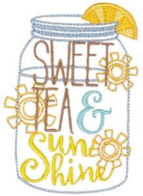 Picture of Sweet Tea Machine Embroidery Design