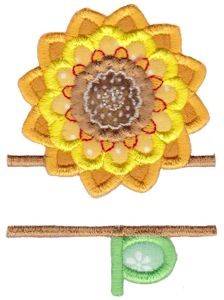 Picture of Sunflower Split Machine Embroidery Design