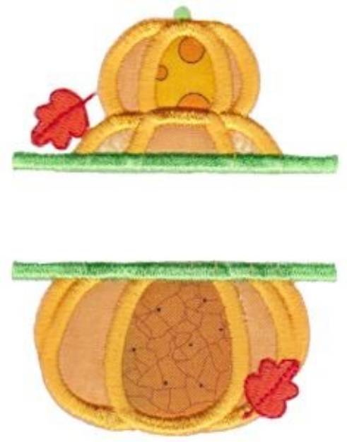 Picture of Pumpkin Split Machine Embroidery Design