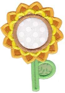 Picture of Sunflower Monogram Machine Embroidery Design