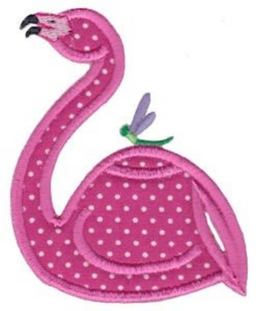 Picture of Flamingo Applique Machine Embroidery Design