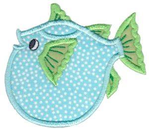Picture of Puffer Fish Applique Machine Embroidery Design