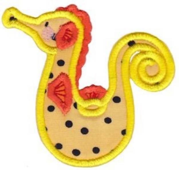 Picture of Seahorse Applique Machine Embroidery Design