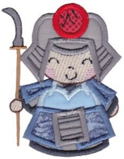 Picture of Kokeshi Samurai Machine Embroidery Design