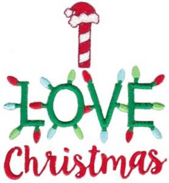 Picture of Love Christmas Machine Embroidery Design