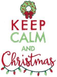 Picture of Keep Calm Christmas Machine Embroidery Design