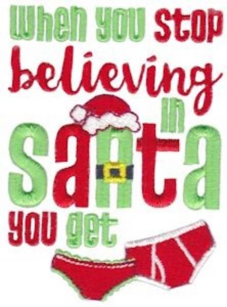 Picture of Believing In Santa Machine Embroidery Design