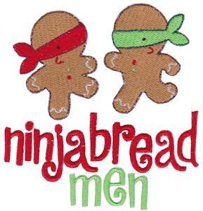 Picture of Ninjabread Men Machine Embroidery Design