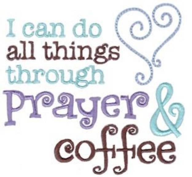 Picture of Prayer & Coffee Machine Embroidery Design