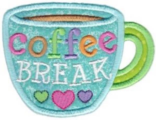 Picture of Coffee Break Applique Machine Embroidery Design
