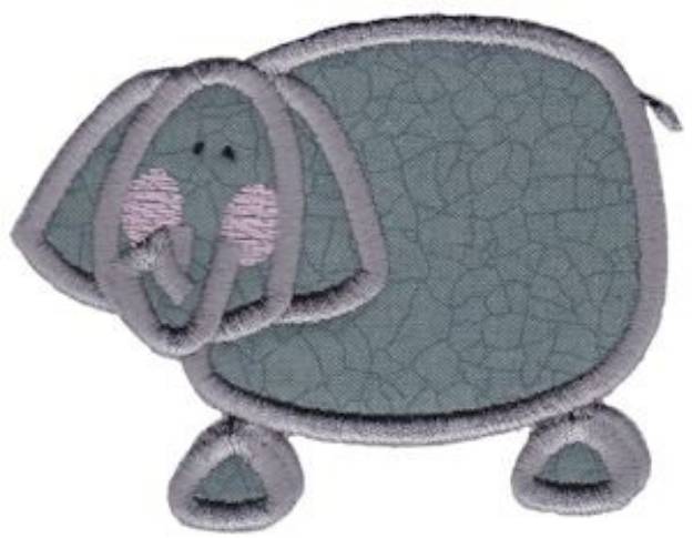 Picture of Wild Stix Elephant Applique Machine Embroidery Design