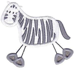 Picture of Wild Stix Zebra Applique Machine Embroidery Design