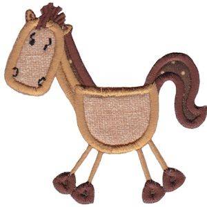 Picture of Country Animals Horse Stix Applique Machine Embroidery Design