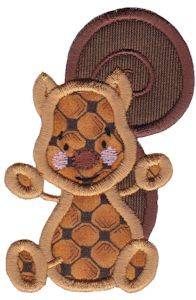 Picture of Country Animals Stix Squirrel Applique Machine Embroidery Design