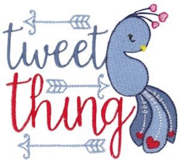 Picture of Cupid s Arrow Tweet Thing Machine Embroidery Design