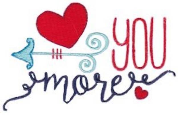 Picture of Cupid s Arrow Love You More Machine Embroidery Design
