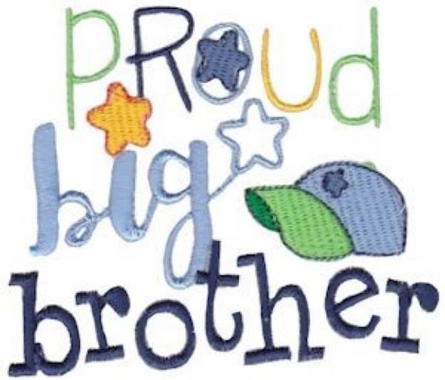 Picture of Proud Big Brother Machine Embroidery Design