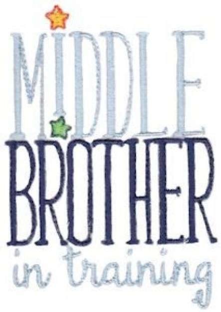 Picture of Middle Brother In Training Machine Embroidery Design