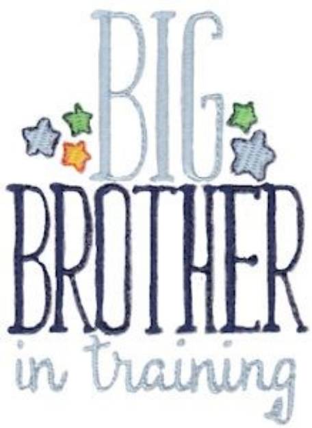 Picture of Big Brother In Training Machine Embroidery Design