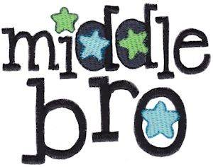 Picture of Middle Bro Machine Embroidery Design