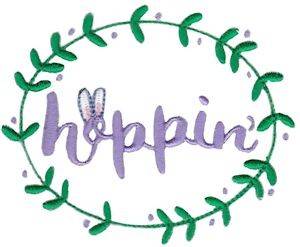 Picture of Hoppin Easter Sentiments Machine Embroidery Design